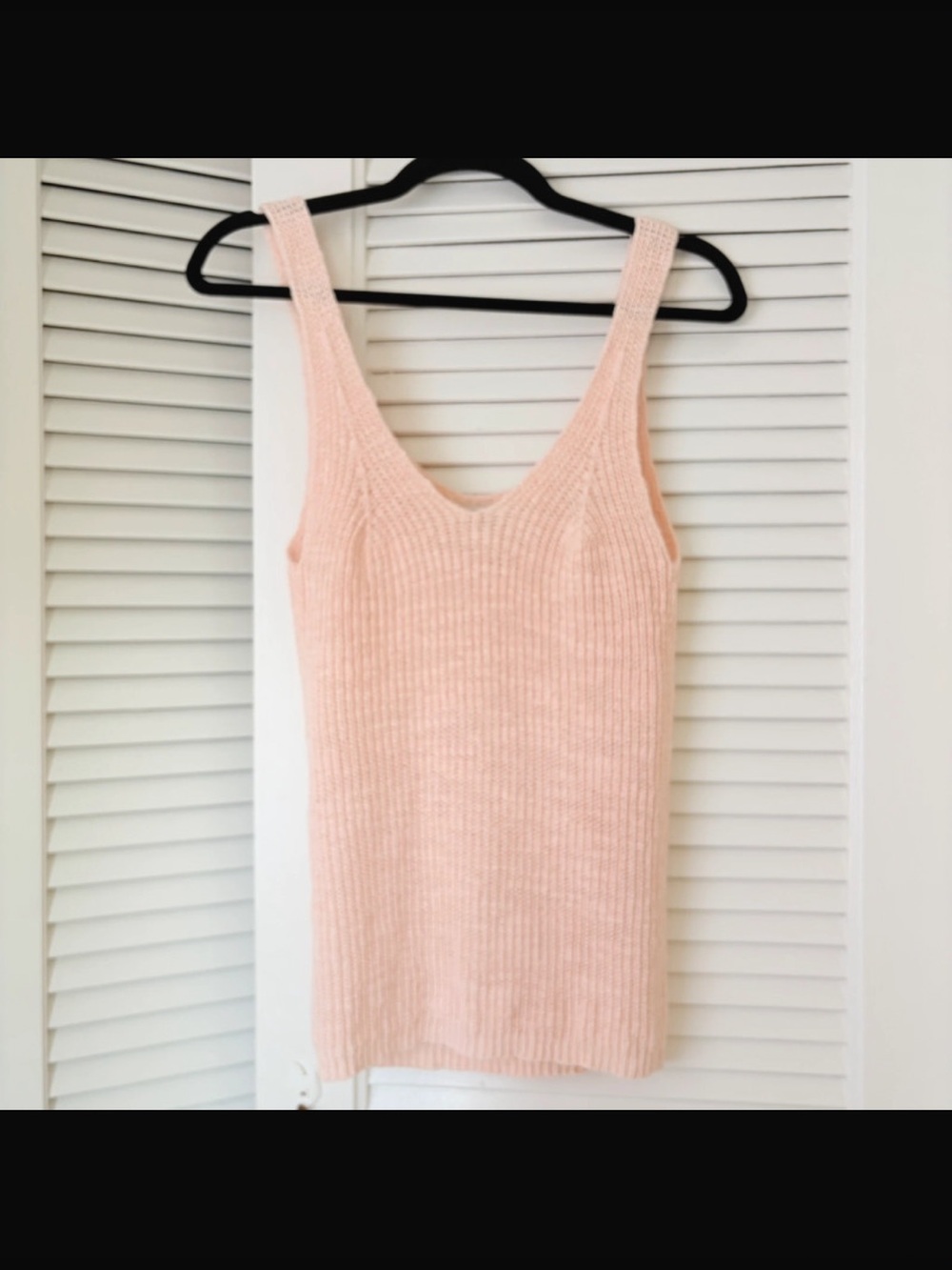 Women's Madewell V-neck Knit Tank in Ballet Pink. Size Small. EUC.